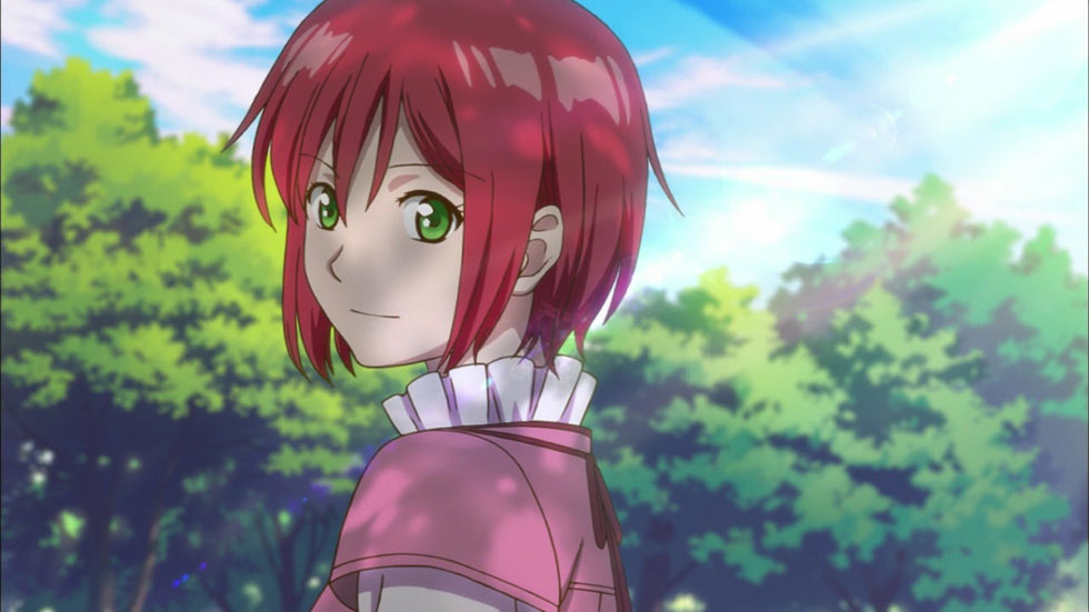 Anime princess with red hair