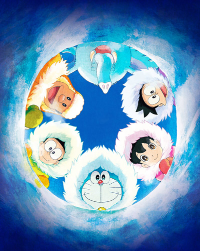 постер аниме Eiga Doraemon: Nobita no Nankyoku Kachi Kochi Daibouken