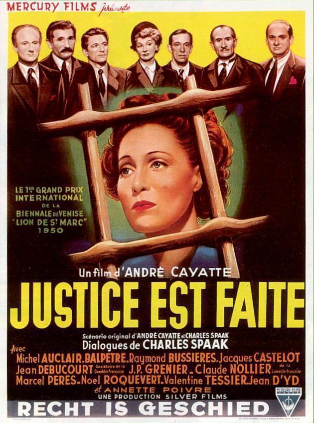 Правосудие свершилось (1950, постер фильма)