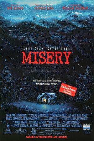 Мизери (1990, постер фильма)