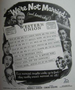 Мы не женаты (1952, постер фильма)