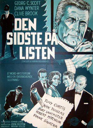 Список Эдриана Мессенджера (1963, постер фильма)