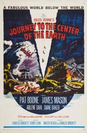 Путешествие к центру земли (1959, постер фильма)