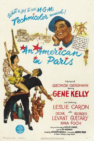 Американец в Париже (1951, постер фильма)