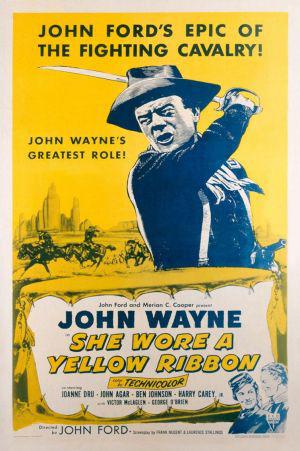 Она носила желтую ленту (1949, постер фильма)