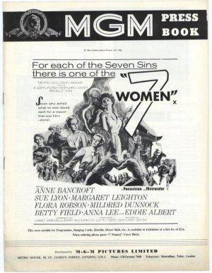 7 женщин (1966, постер фильма)