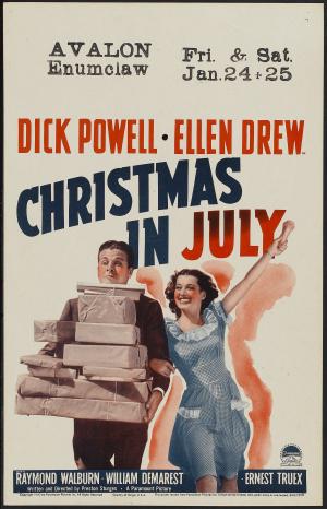 Рождество в июле (1940, постер фильма)
