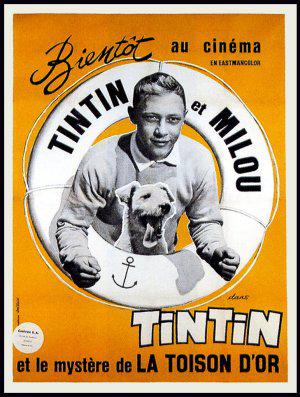 Тинтин и загадка золотого руна (1961, постер фильма)