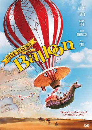 Пять недель на воздушном шаре (1962, постер фильма)