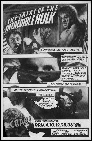 Невероятный Халк: Испытание (1989, постер фильма)