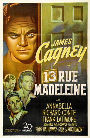 Дом 13 по улице Мадлен (1947, постер фильма)