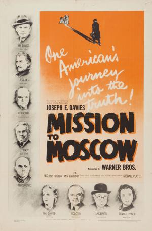 Миссия в Москву (1943, постер фильма)