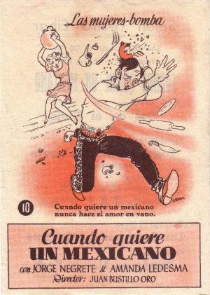 Cuando quiere un mexicano (1944, постер фильма)