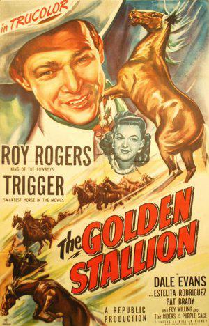 Золотой жеребец (1949, постер фильма)