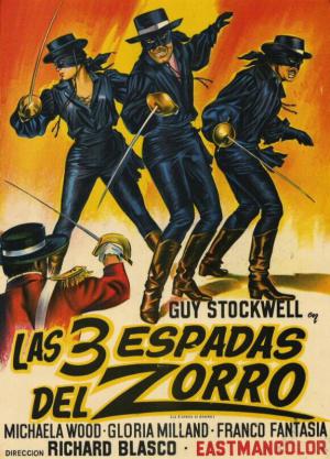 Три шпаги Зорро (1963, постер фильма)