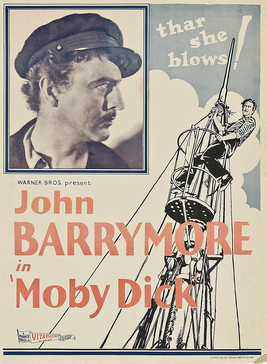 Моби Дик (1930, постер фильма)