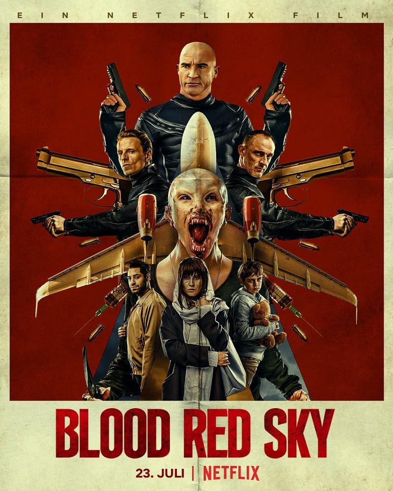 Кроваво-красное небо (2021, постер фильма)