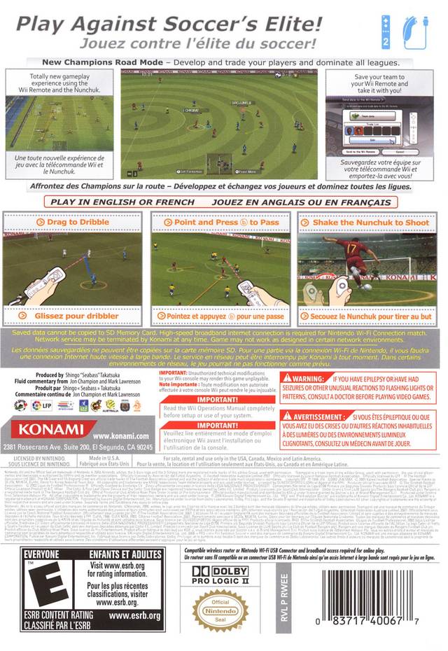 Jeu PSP : World Soccer Winning Eleven 2008 (PES 2008) - Version Japonaise - Complet - Bon État