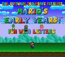    Mario's Early Years: Fun with Letters