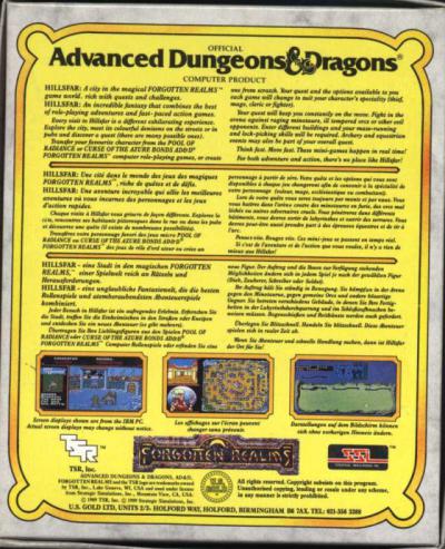 Advanced Dungeons & Dragons: Hillsfar