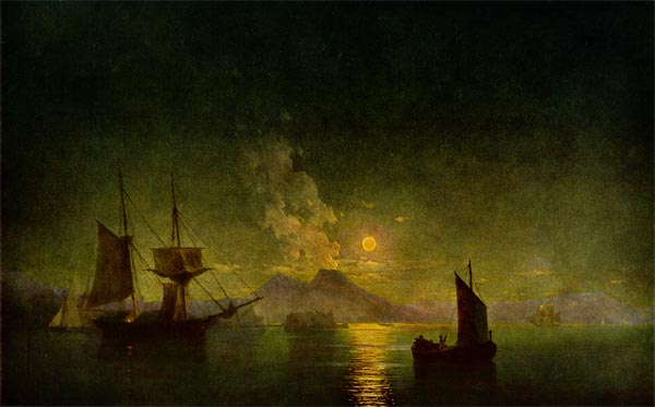 Неаполитанский залив в лунную ночь — Иван Айвазовский