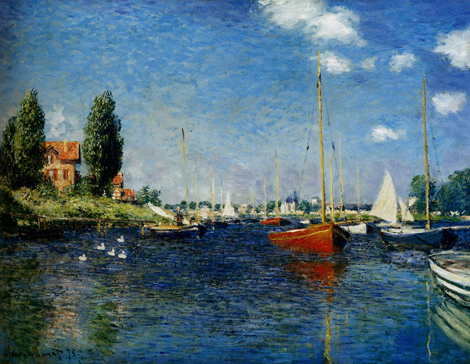 Красная лодка — Клод Моне [Claude Monet]